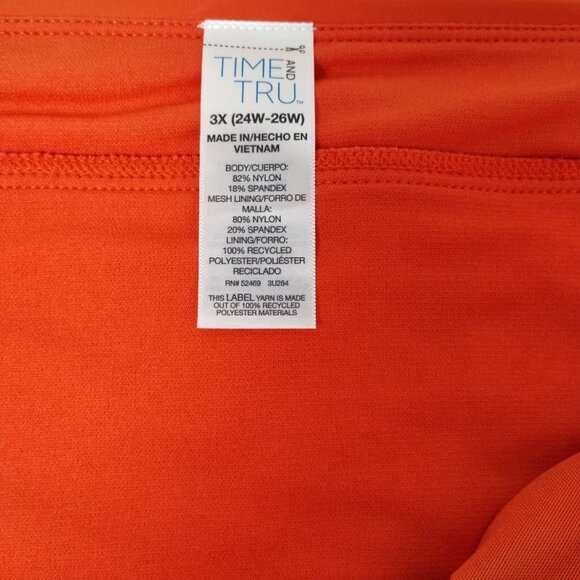 Time and Tru Womens 3XL Tomato Sauce Orange Mid Rise Bikini Bottoms - Picture 4 of 5